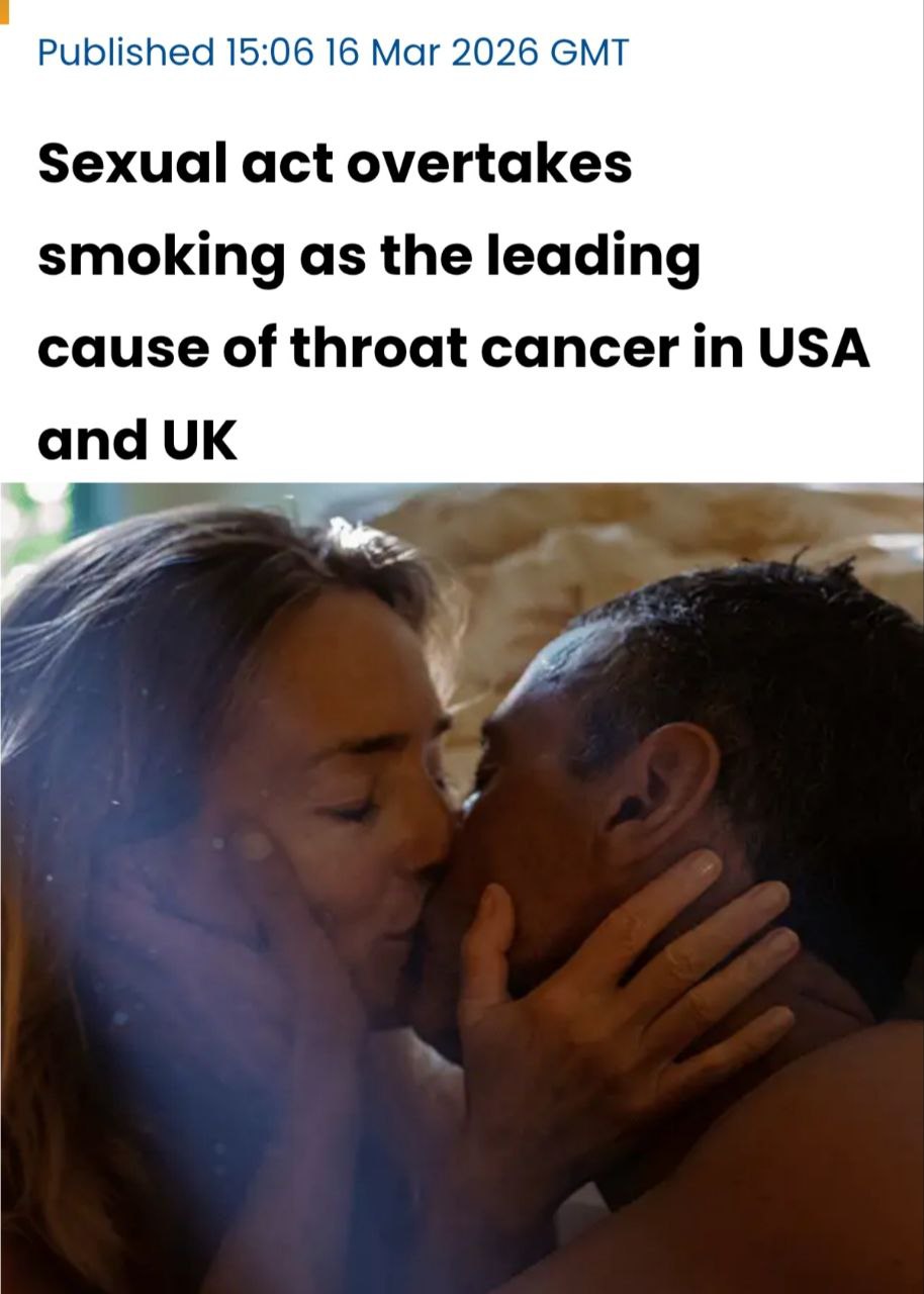 Секс викликає рак горла-він став однією з головних причин цього виду онкології, обігнавши куріння, заявили лікарі.
